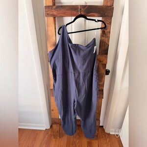Old Navy PowerChill Active One-Shoulder Navy Blue Jumpsuit